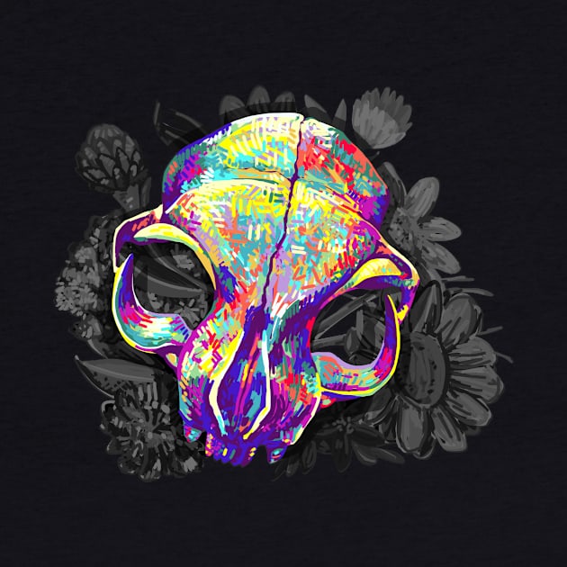 Floral Skull by Patchy_the_Rat